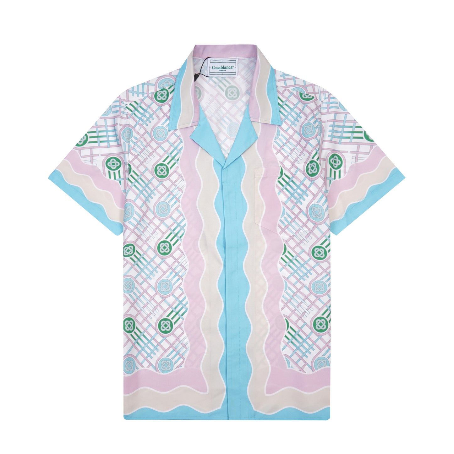 SOLO-CASABLANCA 23SS SILK CUBA COLLAR SHIRT