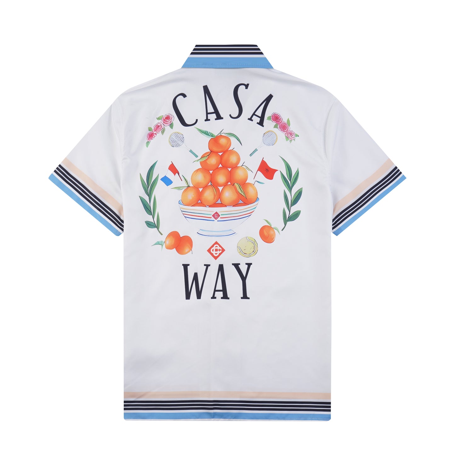 SOLO-CASABLANCA 23SS SILK CUBA COLLAR SHIRT