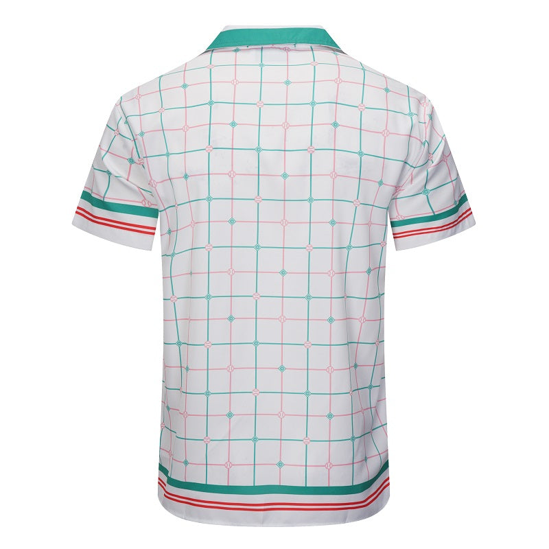 SOLO-CASABLANCA 23SS SILK CUBA COLLAR SHIRT