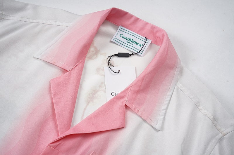 SOLO-CASABLANCA 23SS SILK CUBA COLLAR SHIRT