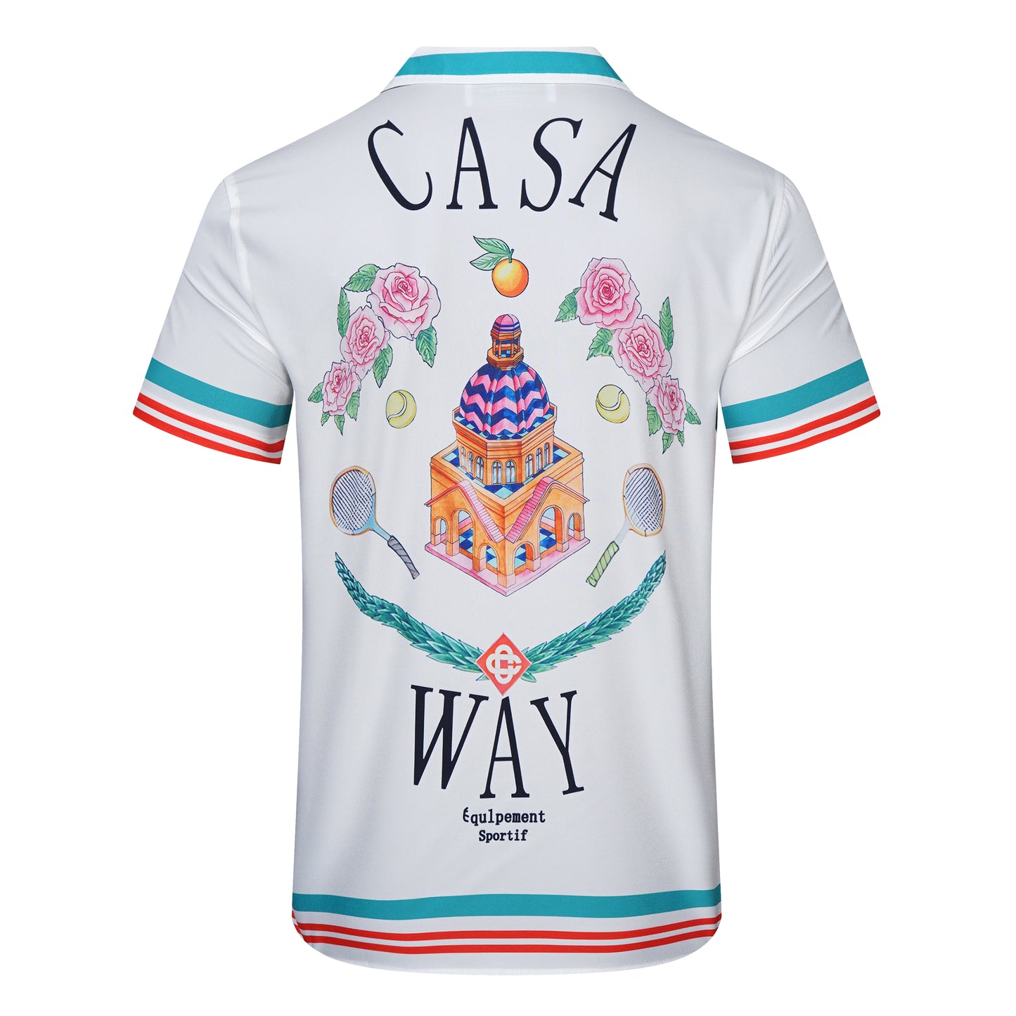 SOLO-CASABLANCA 23SS SILK CUBA COLLAR SHIRT