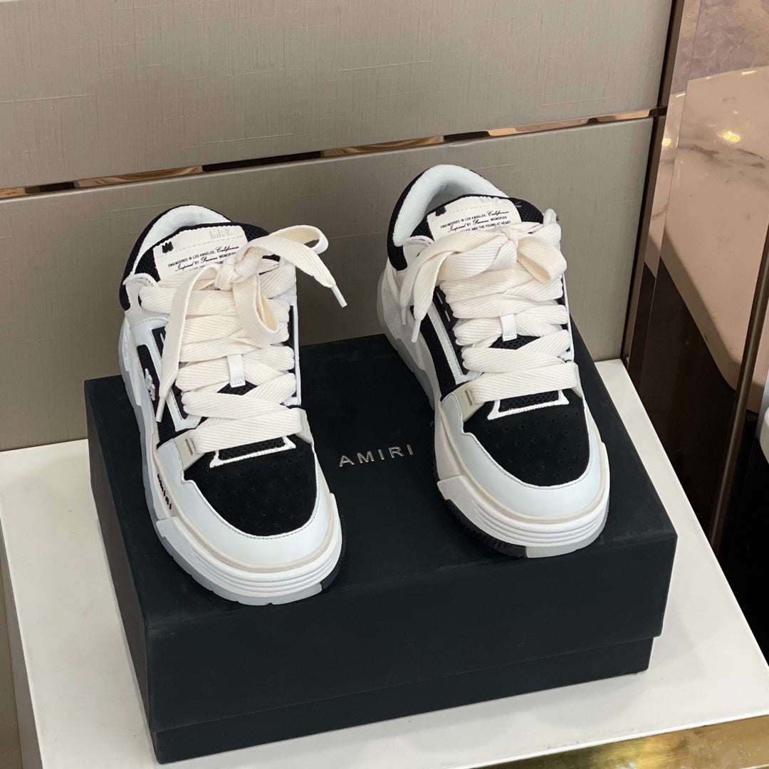 SOLO-AMIRI 2022 New Bread Collection Sneakers Black and White